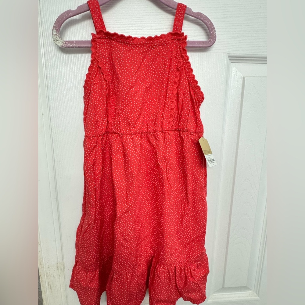 Charming Red Sleeveless Kids Dress